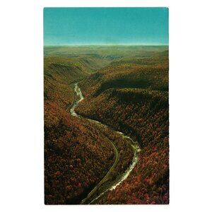 Pennsylvania Grand Canyon Aerial Wellsboro PA Vintage Postcard Unused Chambers
